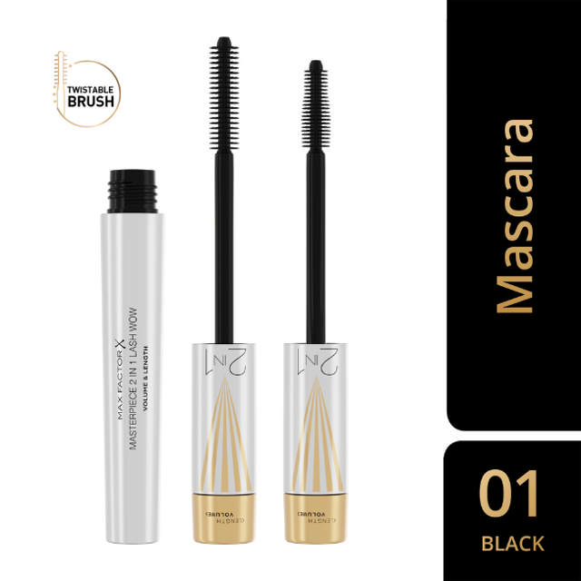 Max Factor Masterpiece 2In1 001 Black, 12 ml.